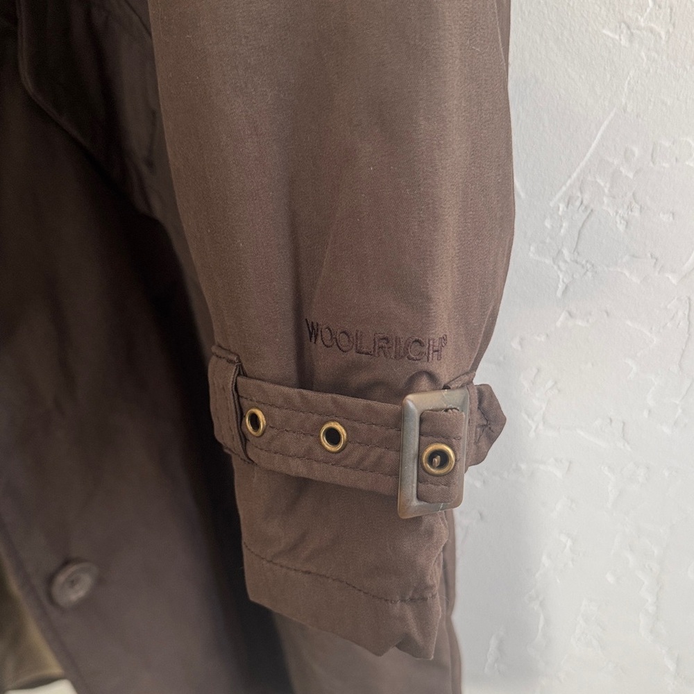 🧥 Woolrich Fur Hooded Parka Coat – Brown, Women’s M - Picture 3 of 4
